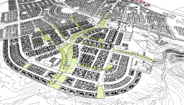 תכנית לשכונת מגורים בקצרין |  קרדיט: קורין אדריכלים
